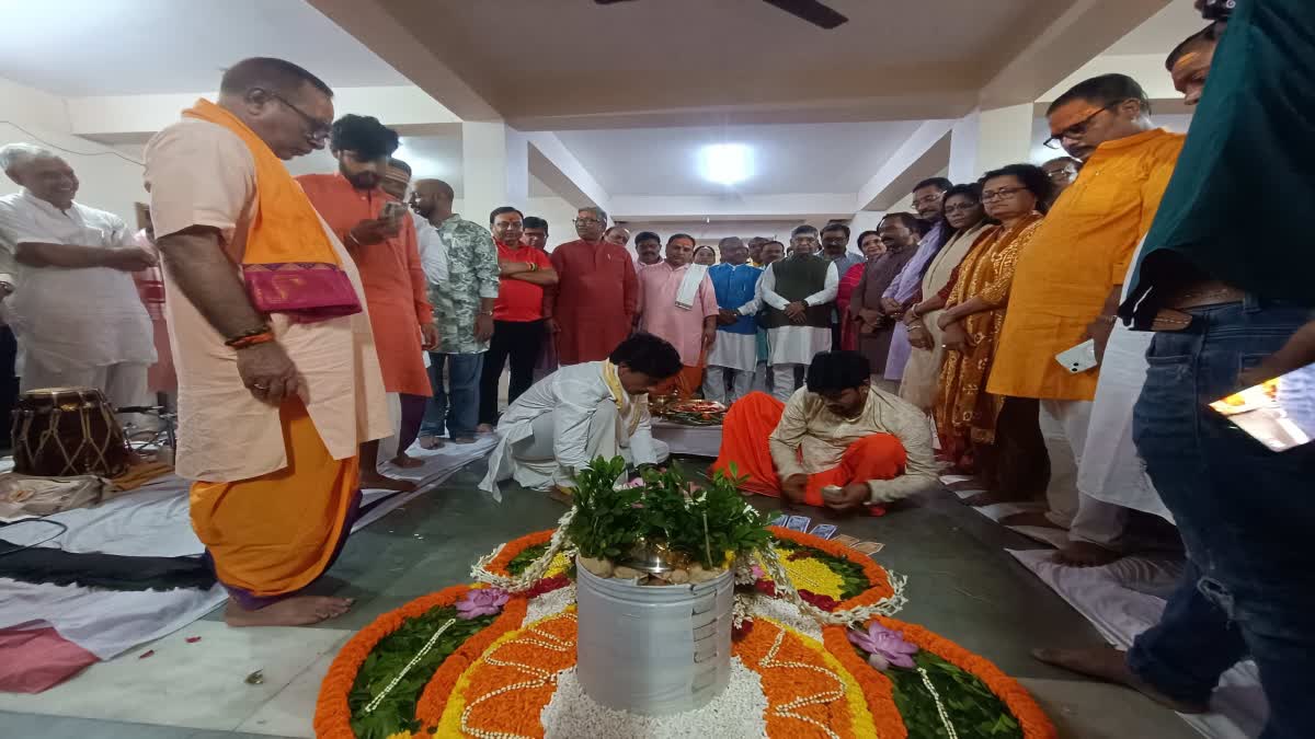 Rudrabhishek ceremony organized at state BJP office in Ranchi