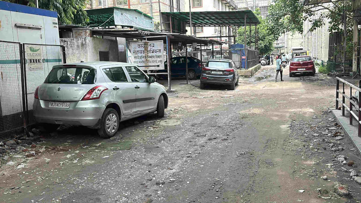 Road missing outside the PWD office