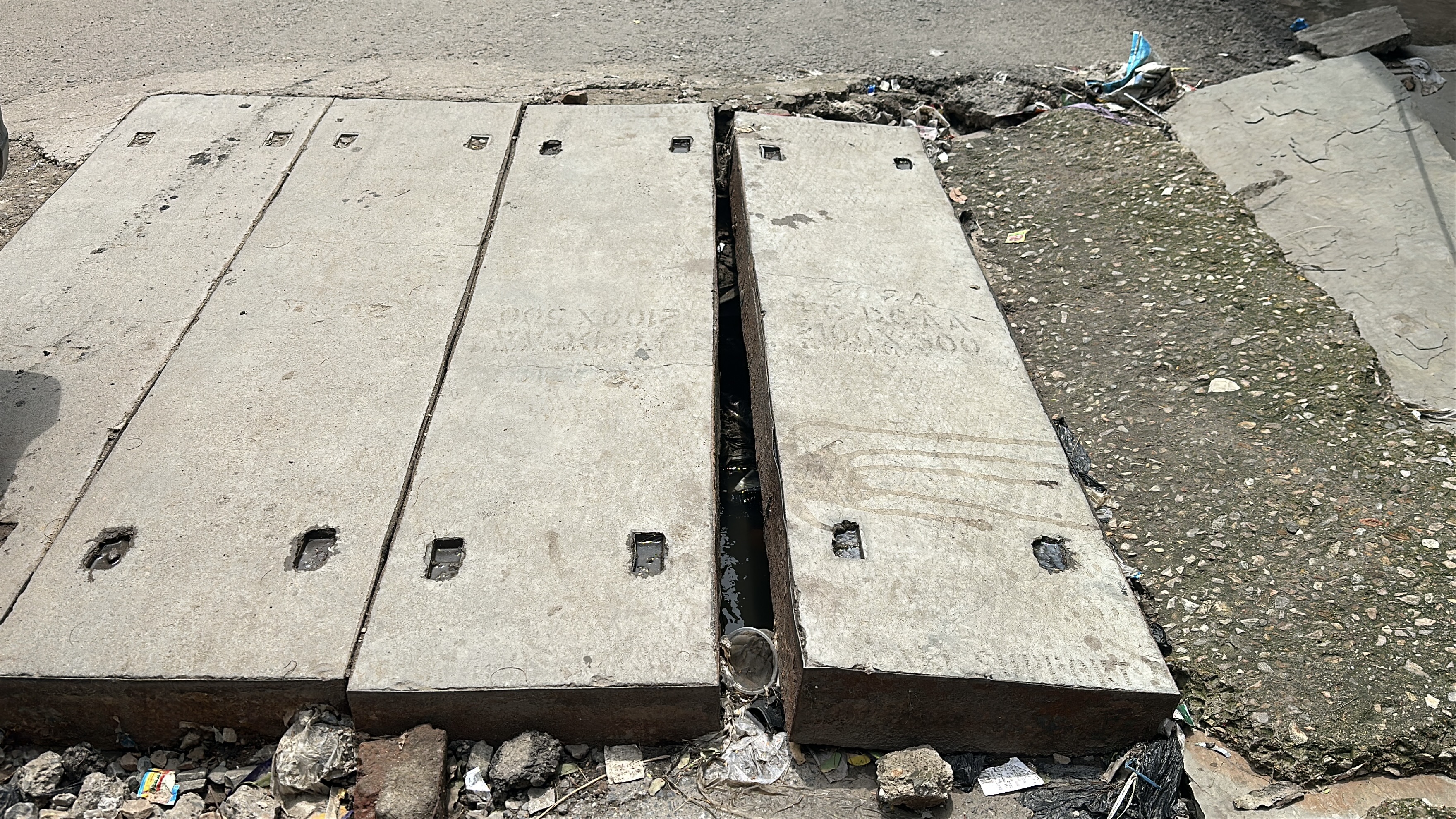 Manhole chambers damaged due to lack of maintenance