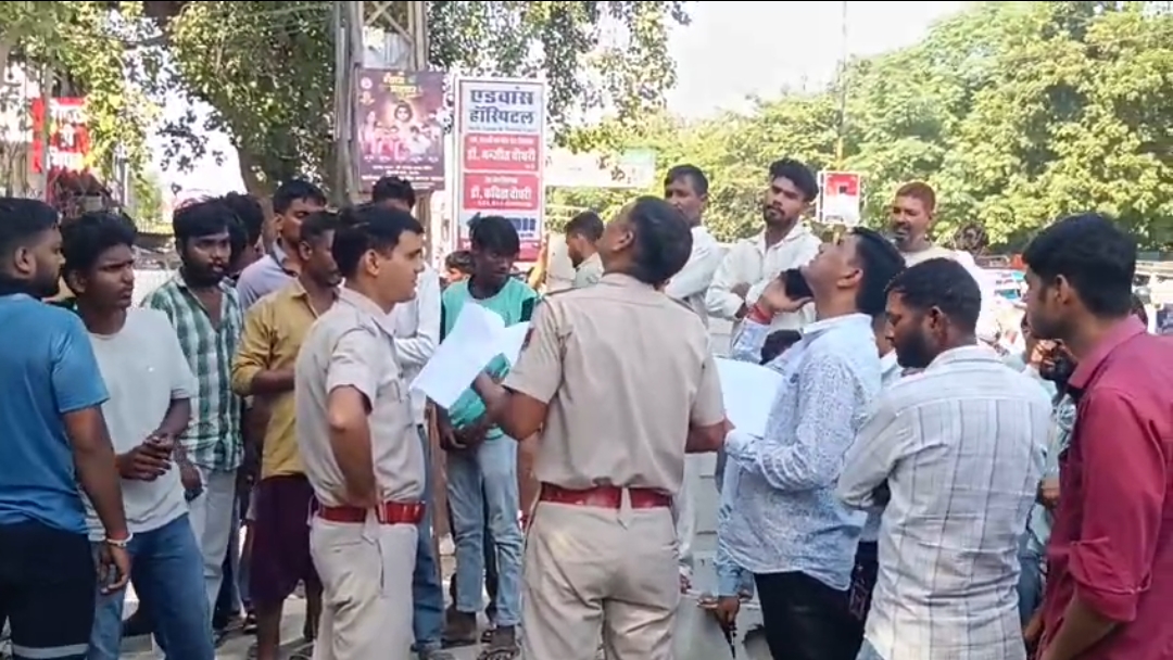 People gathered under the tank