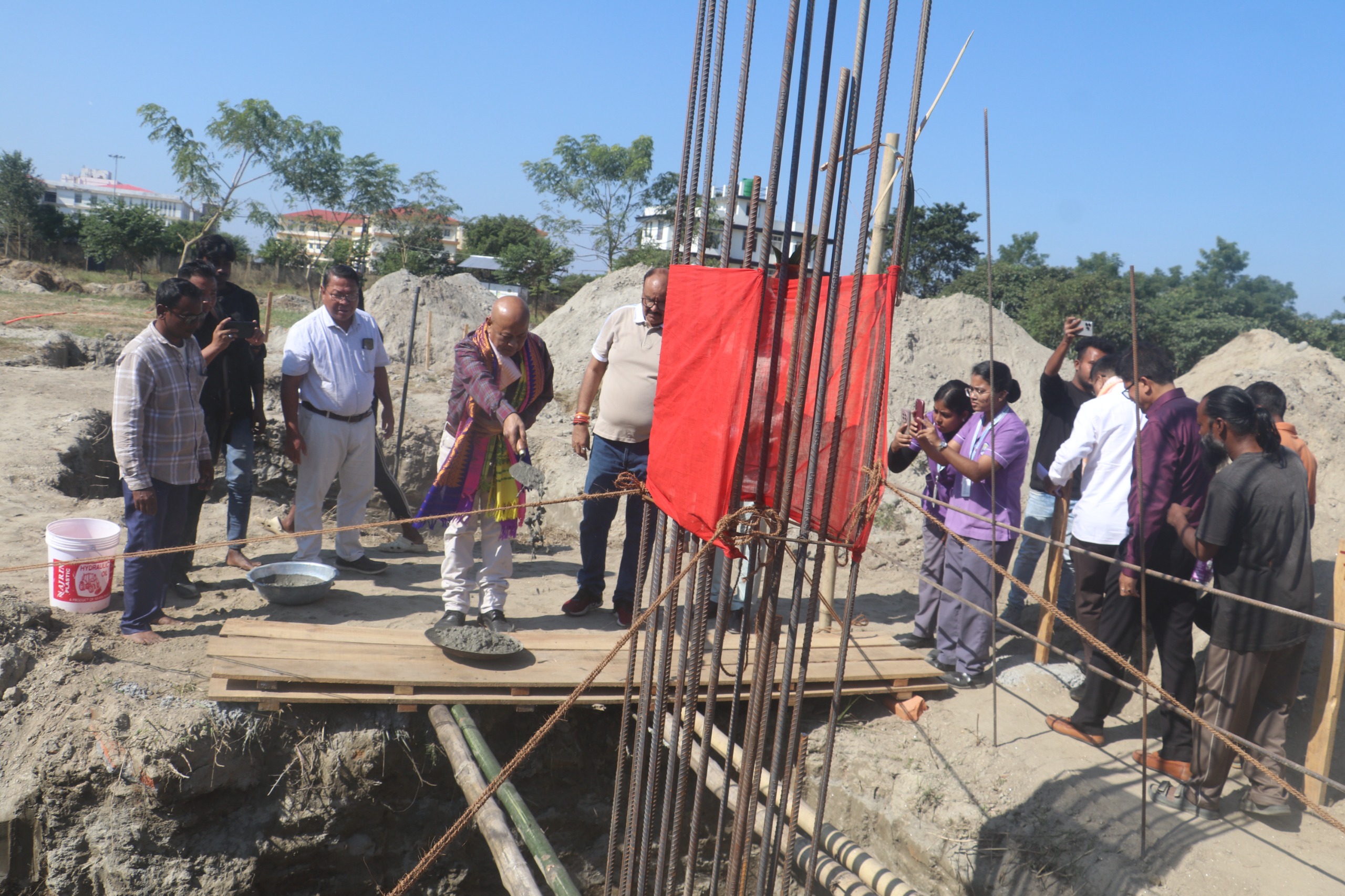 Foundation stone laying of the administrative building and hostel of the government nursing college