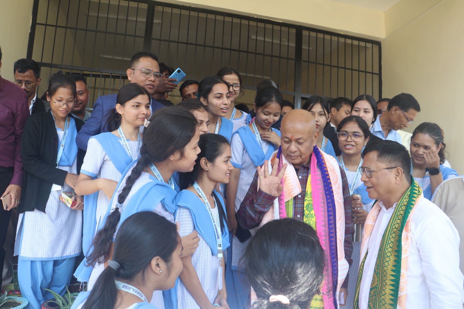 Foundation stone laying of the administrative building and hostel of the government nursing college