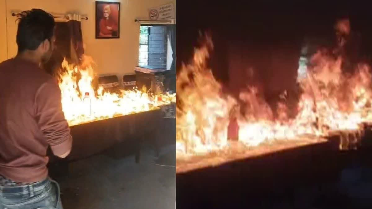 Upset Over Being Deprived Of Govt Scheme Benefits, Man Sets Panchayat Office On Fire In Madhya Pradesh Upset at being deprived of a house under Pradhan Mantri Awas Yojana and other government scheme benefits, a man got drunk and set the panchayat office on fire at Mangrol village in Madhya Pradesh's Ratlam district.