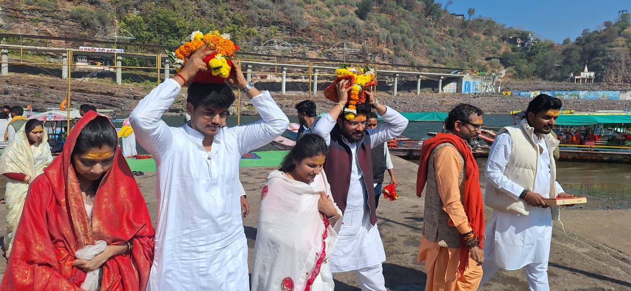MP CM Son Abhimanyu NARMADA Yatra