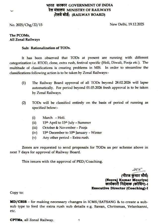 No Special Trains Without Prior Approval: Indian Railway Board