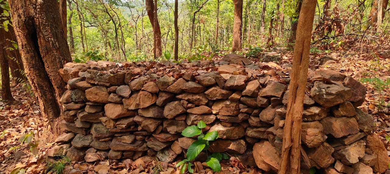 A Naxalite hideout busted by security forces in Jharkhand