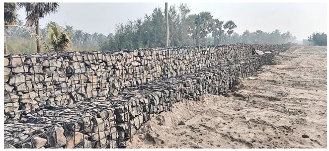 Coastal Villages In West Godavari Battle Sea Erosion As Geo-Tube Protection Project Takes Shape
