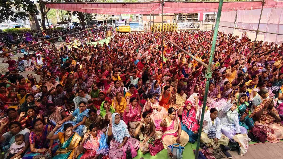 Anganwadi workers strike