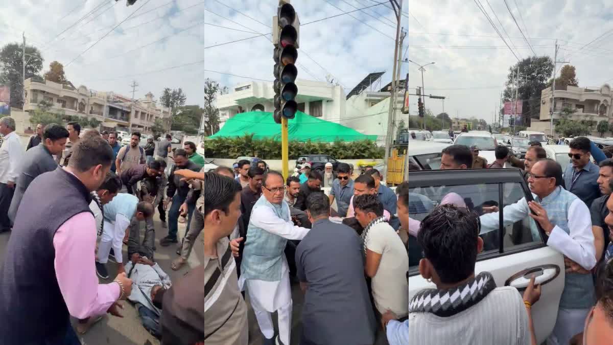 shivraj singh helped injured man