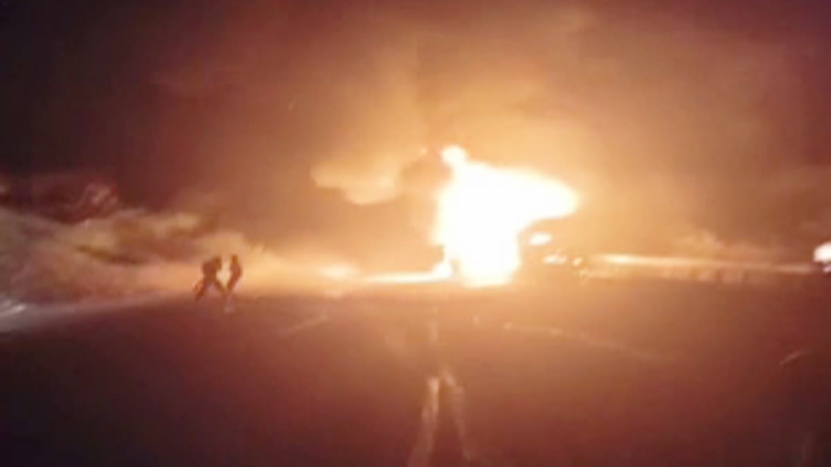 Ratlam truck caught fire