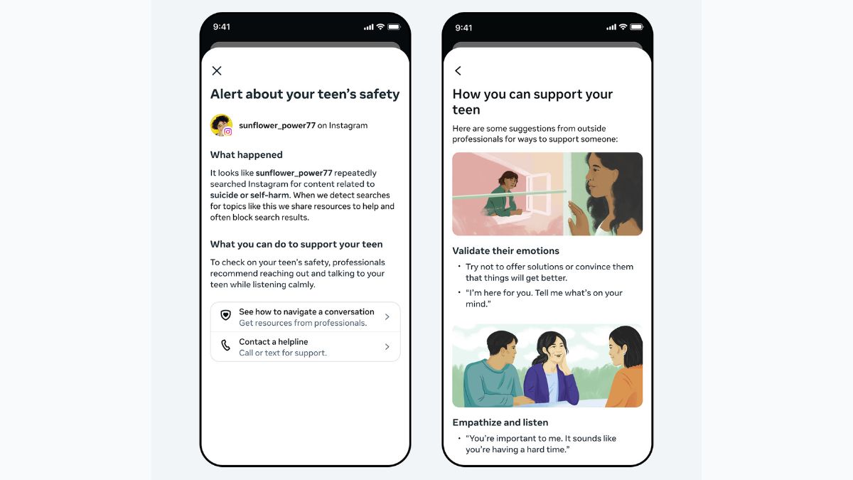 If a child repeatedly searches for words like suicide, Instagram will send an alert to their parents.
