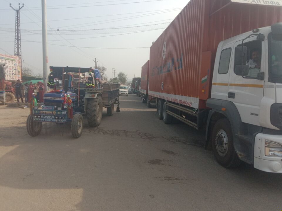 vehicles stuck in traffic jam