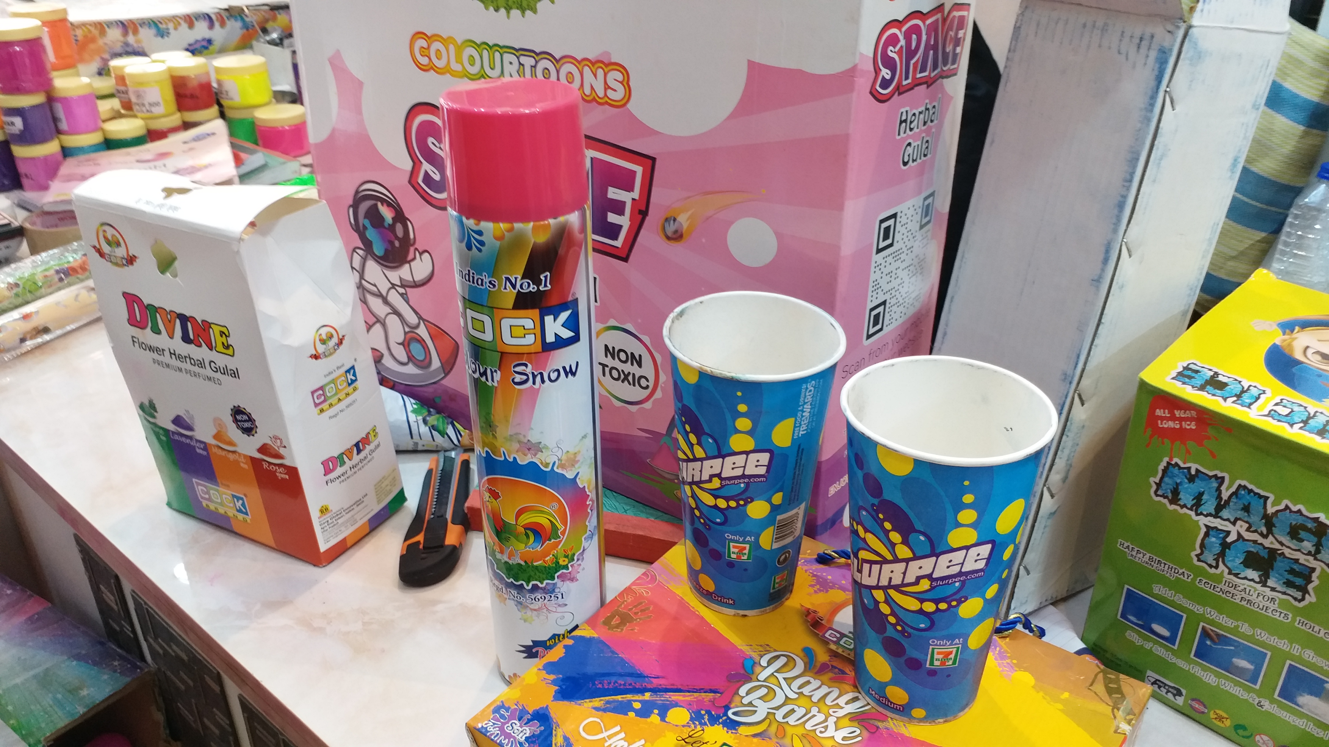 Different colors on Holi