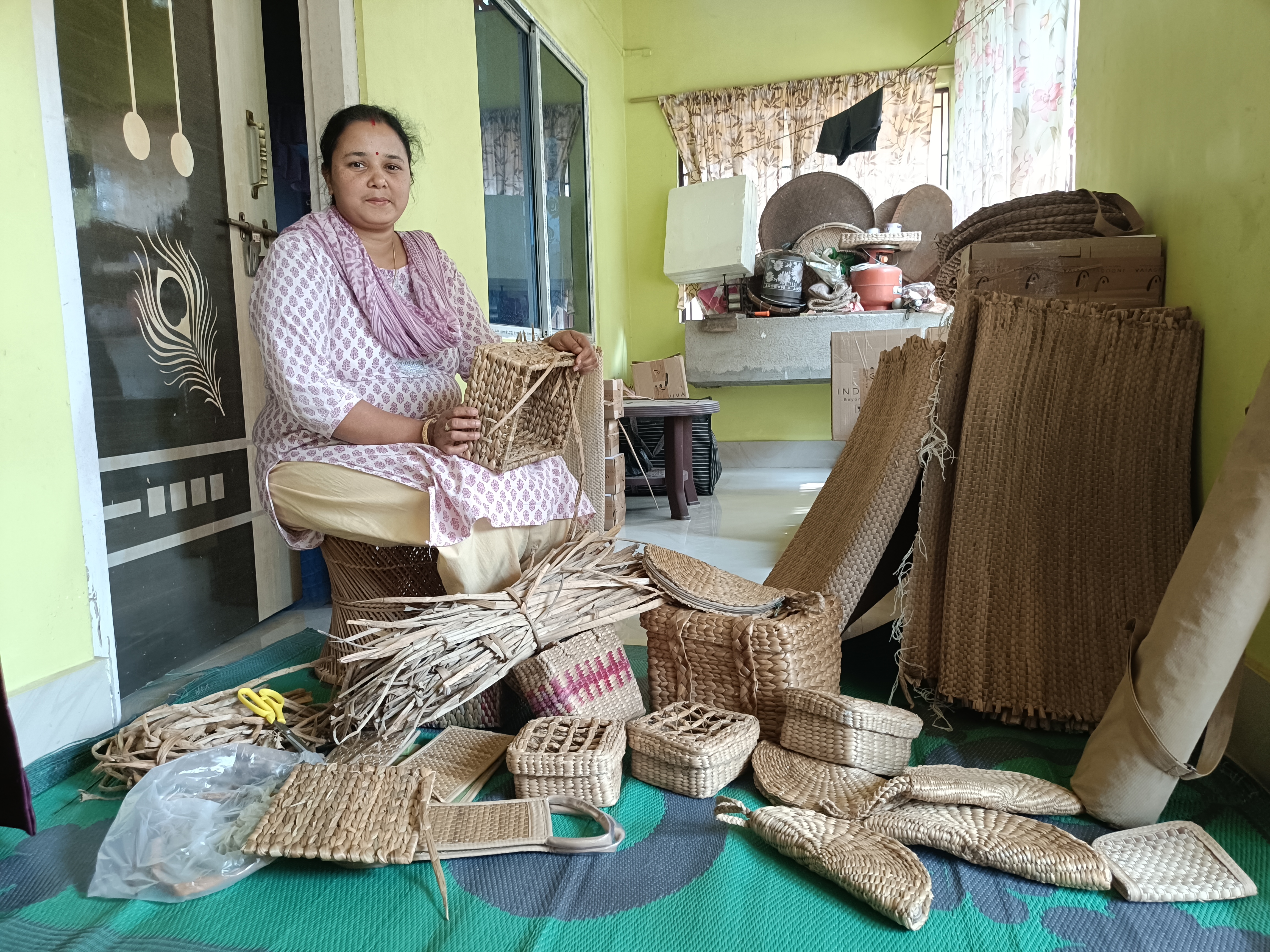 Self-reliant through Water Hyacinth product making in Khetri