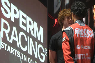 US students 'race' sperm in reproductive health stunt