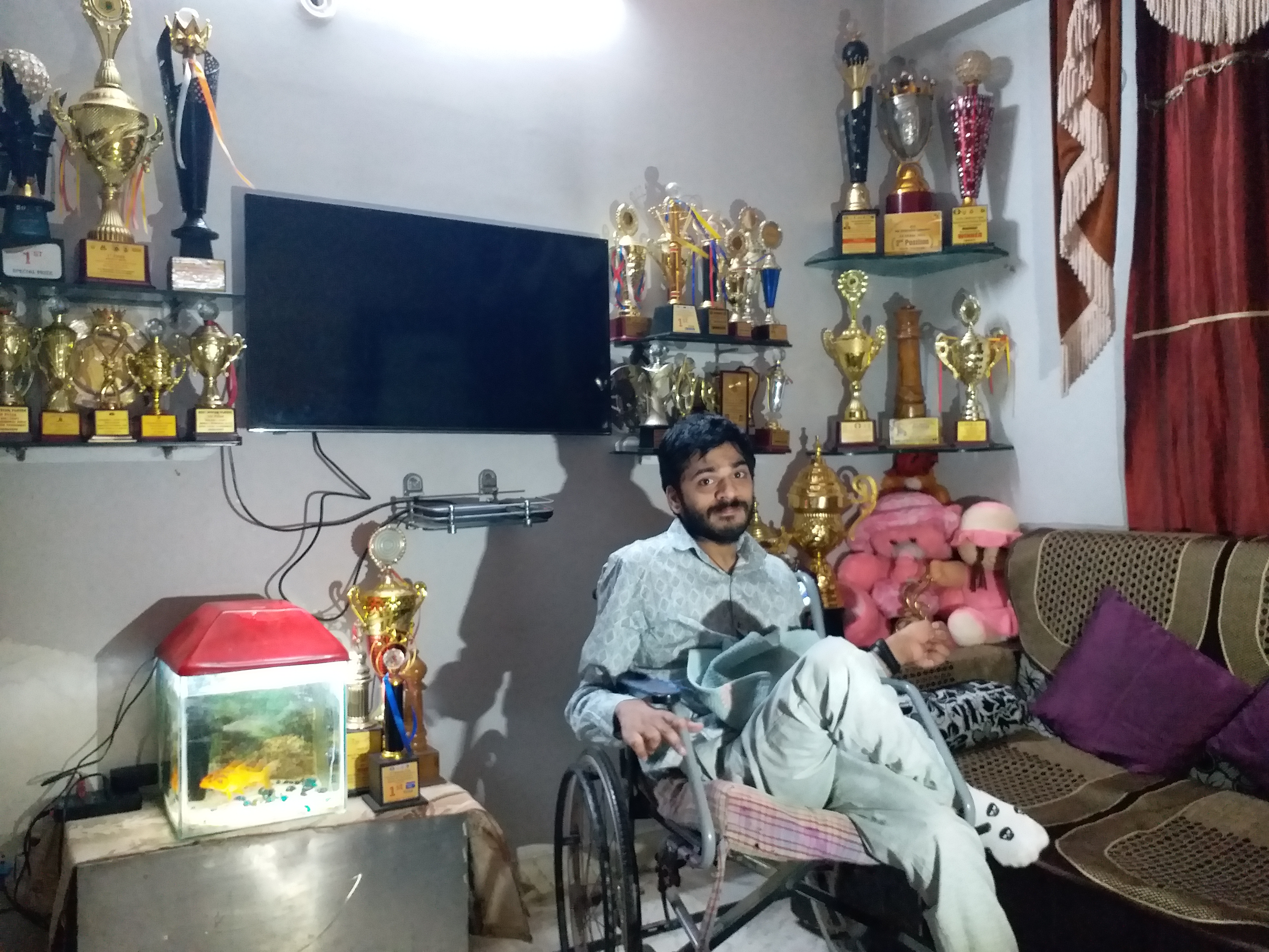 Disabled Man Playing Chess