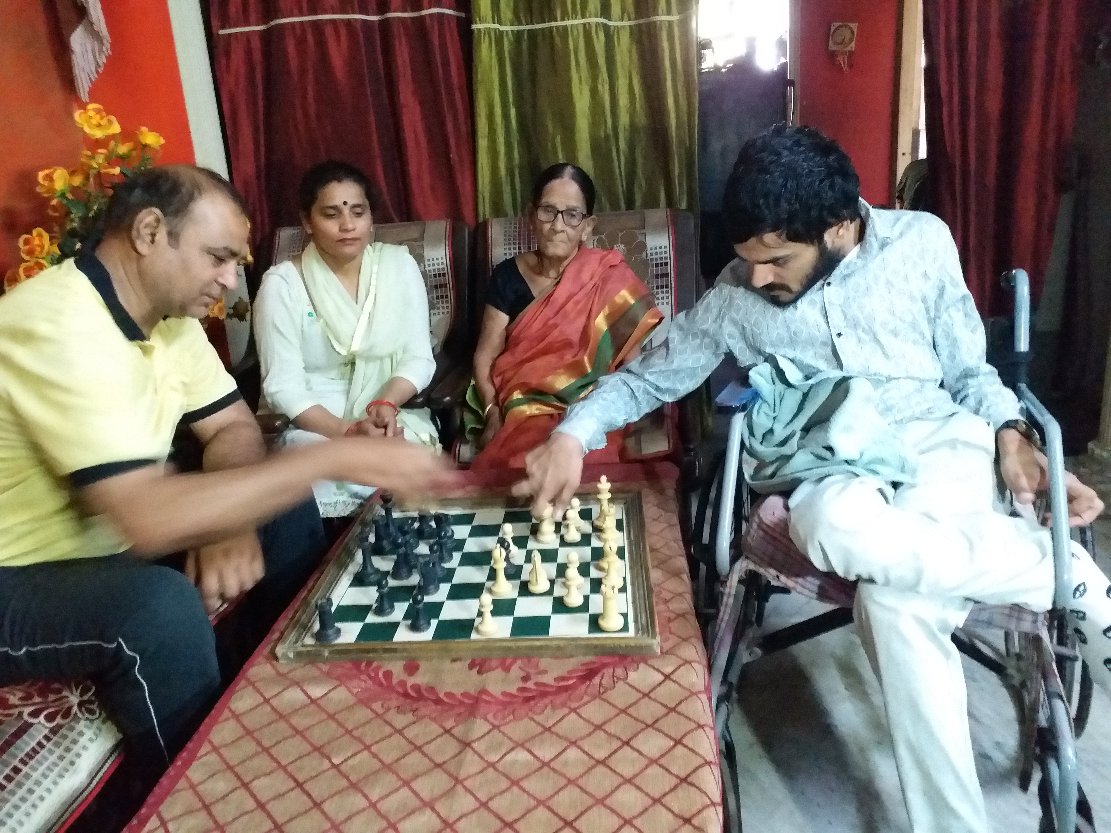 Disabled Man Playing Chess