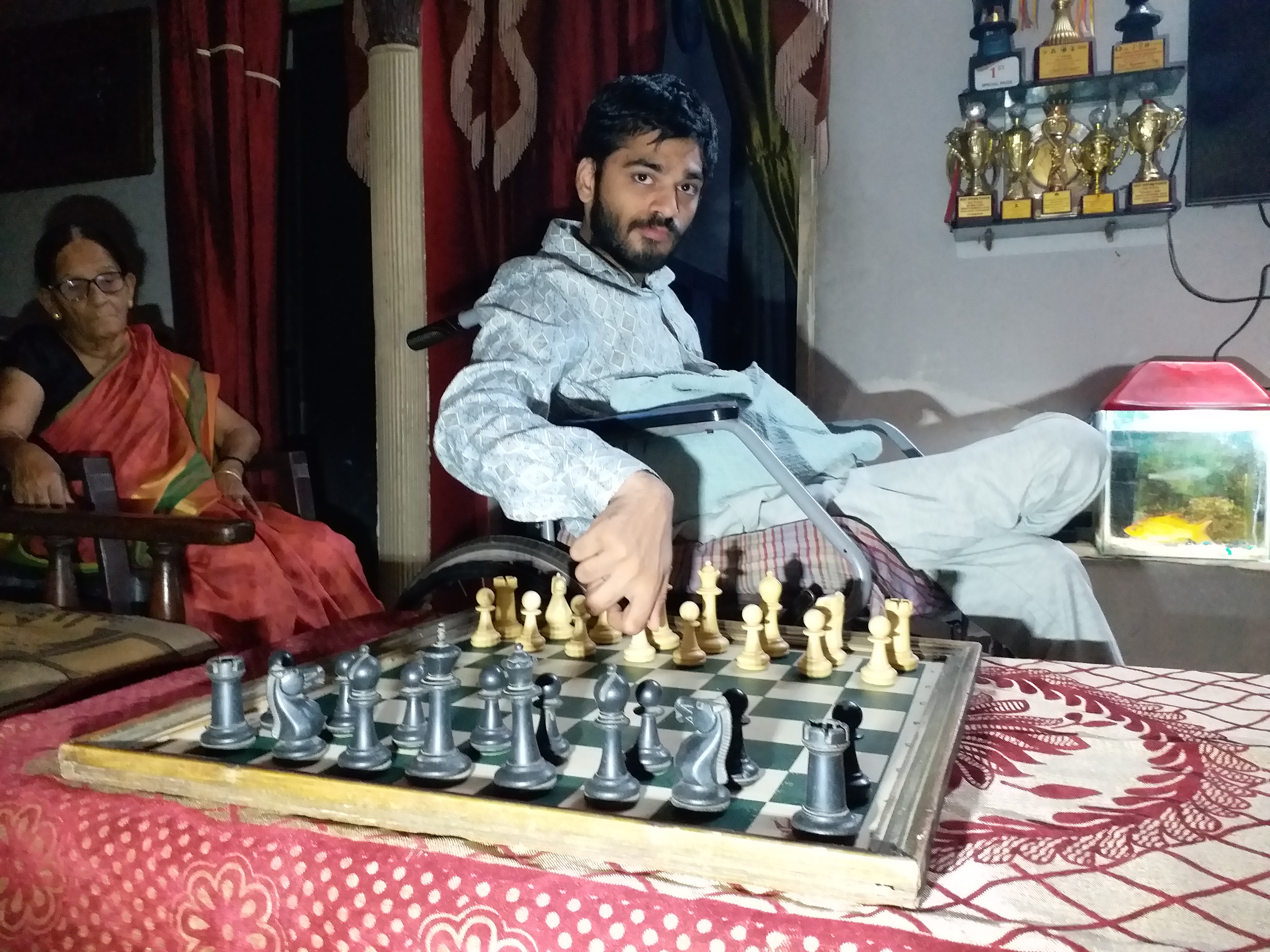 Disabled Man Playing Chess