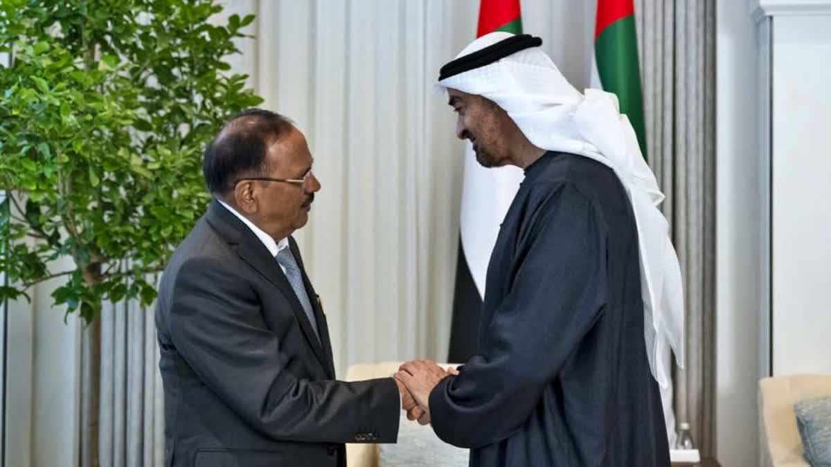 National Security Advisor Ajit Doval on Sunday met UAE President Mohamed bin Zayed Al Nahyan.