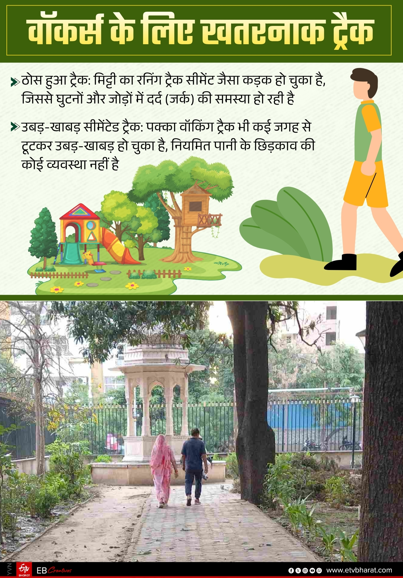 REALITY CHECK OF PARKS IN KOTA, ETV BHARAT PARK SAFETY CAMAPAIGN