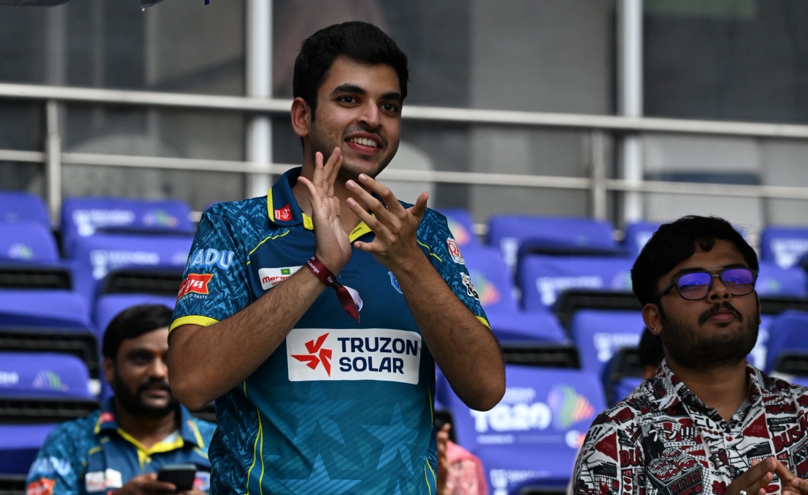 ETV Director Sujay at the Rajiv Gandhi International Stadium in Hyderabad