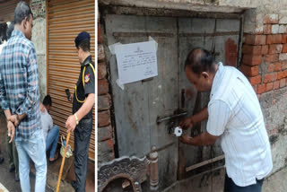 लखनऊ नगर निगम ने कर बकाया होने पर की कार्रवाई.