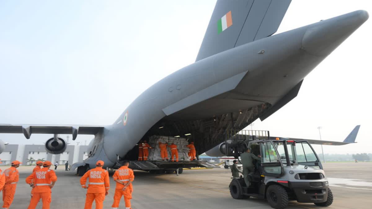 Indian Air Force C17 Globemaster  Nepal flash floods Jaishankar  Indian Ambassador Naveen  Second Tranche Relief Material