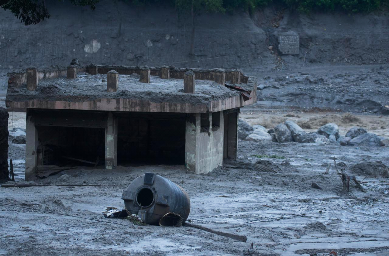 Damage in the aftermath of flash floods.