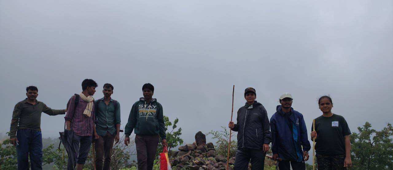 Forest workers protect the forest even in heavy rain