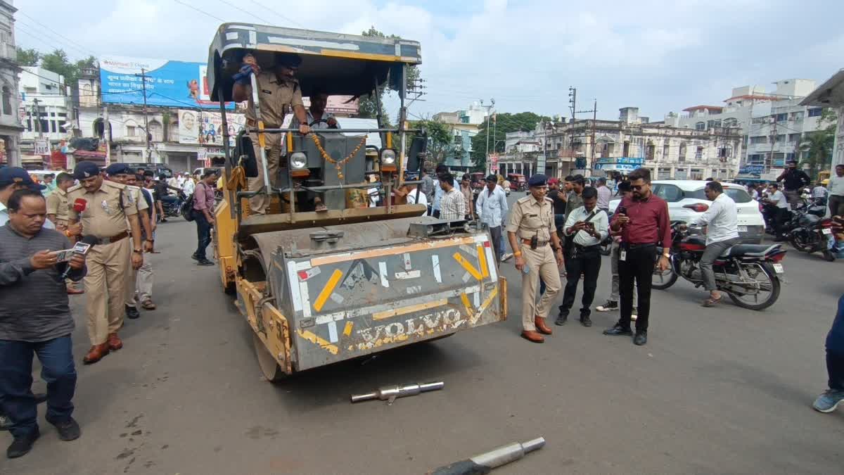 UJJAIN MODIFIED SILENCERS DESTROYED