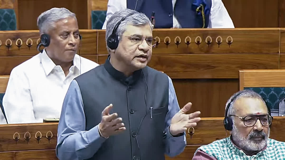 ICF Manufacturing High-Speed Train Sets Having 280 Kmph Speed: Railway Minister Union Railway Minister Ashwini Vaishnaw speaks in the Lok Sabha during the Winter Session of Parliament, in New Delhi on Wednesday.