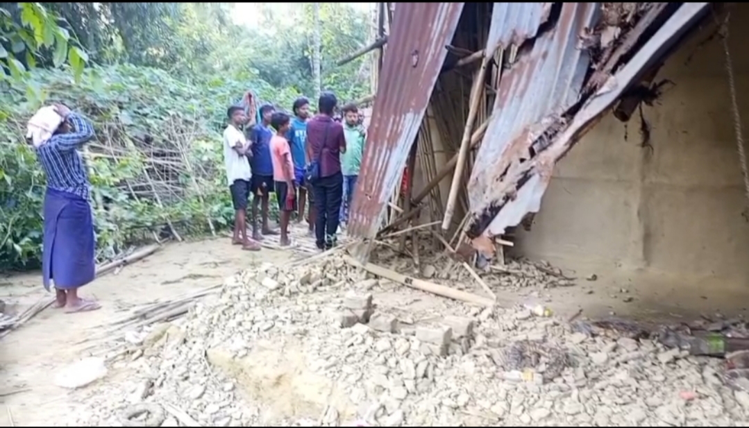 A huge wild elephant has been causing trouble in Moriani