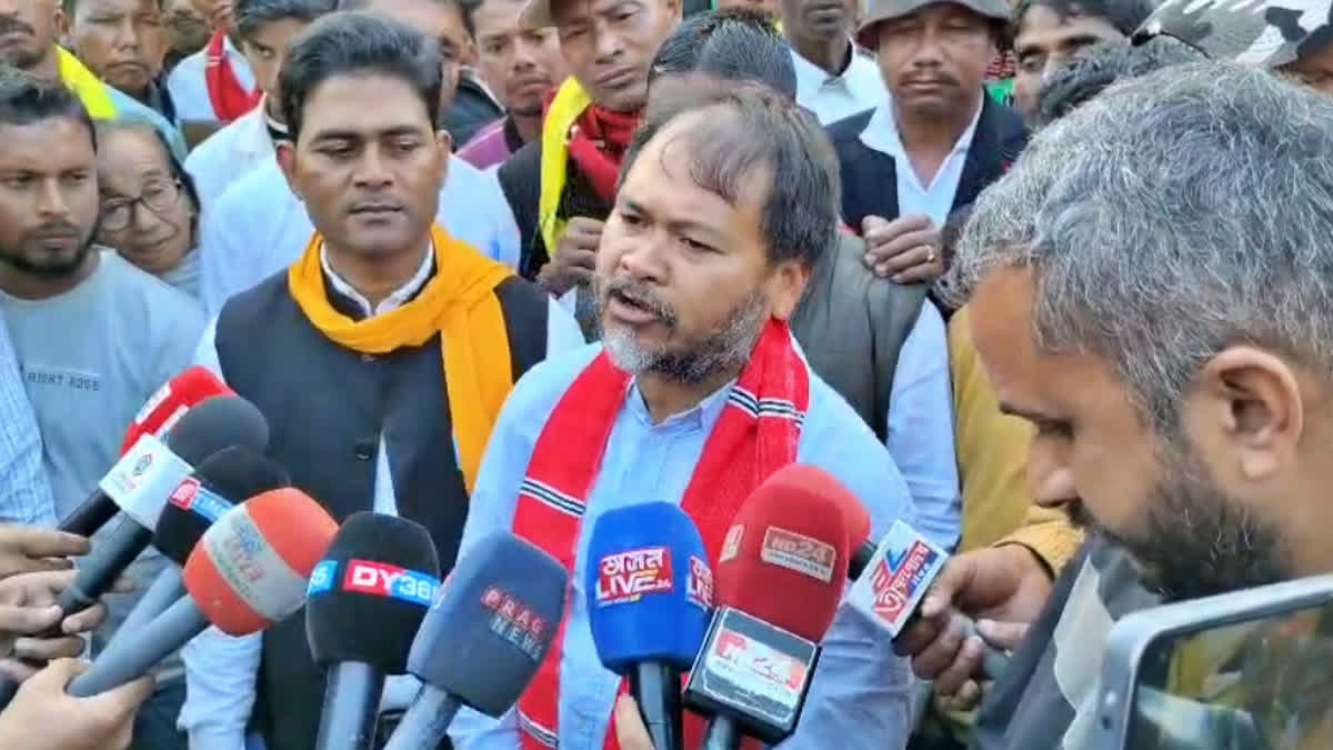 Akhil Gogoi in Raijor Dal Joining meeting  in Lakhimpur