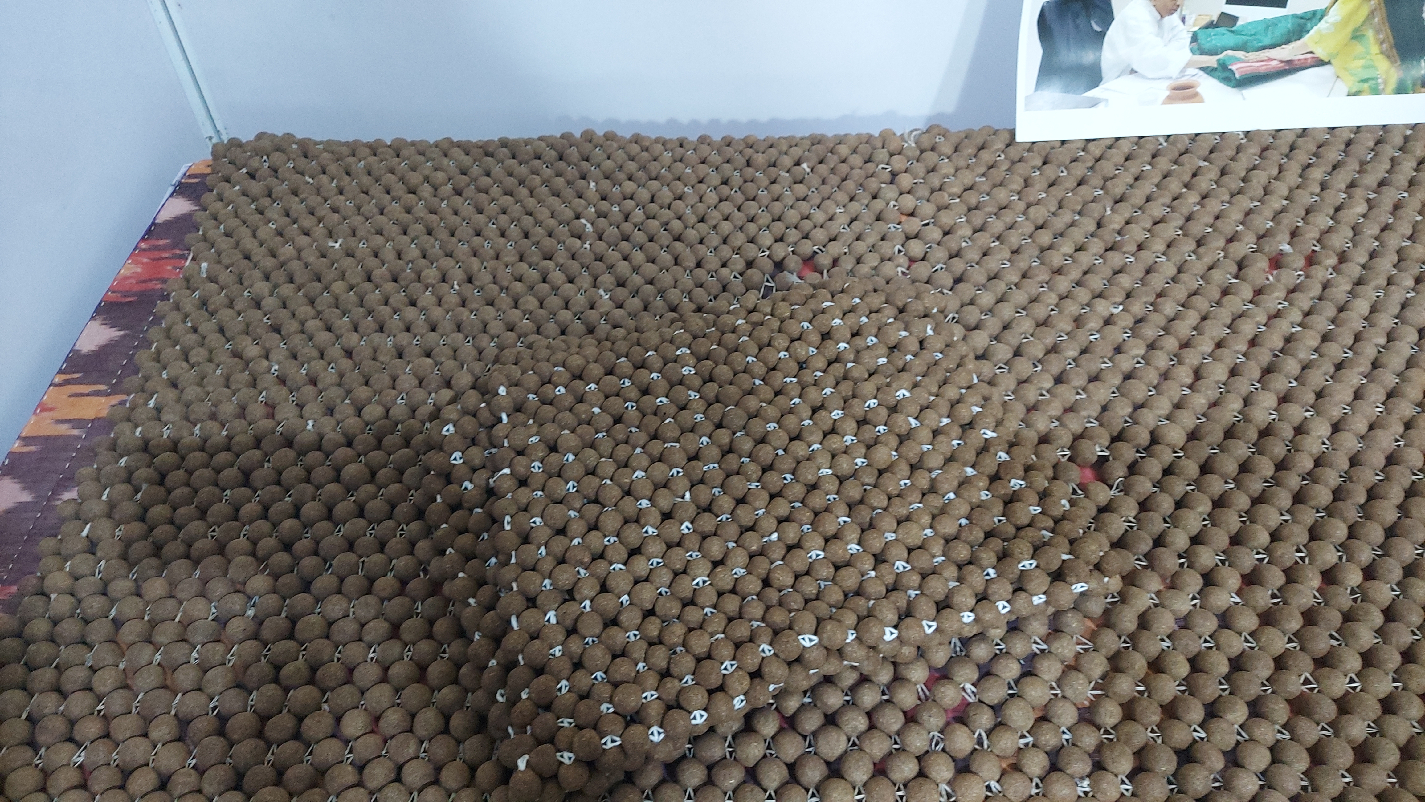 six by three inch mattress was made from the dung of an indigenous cow