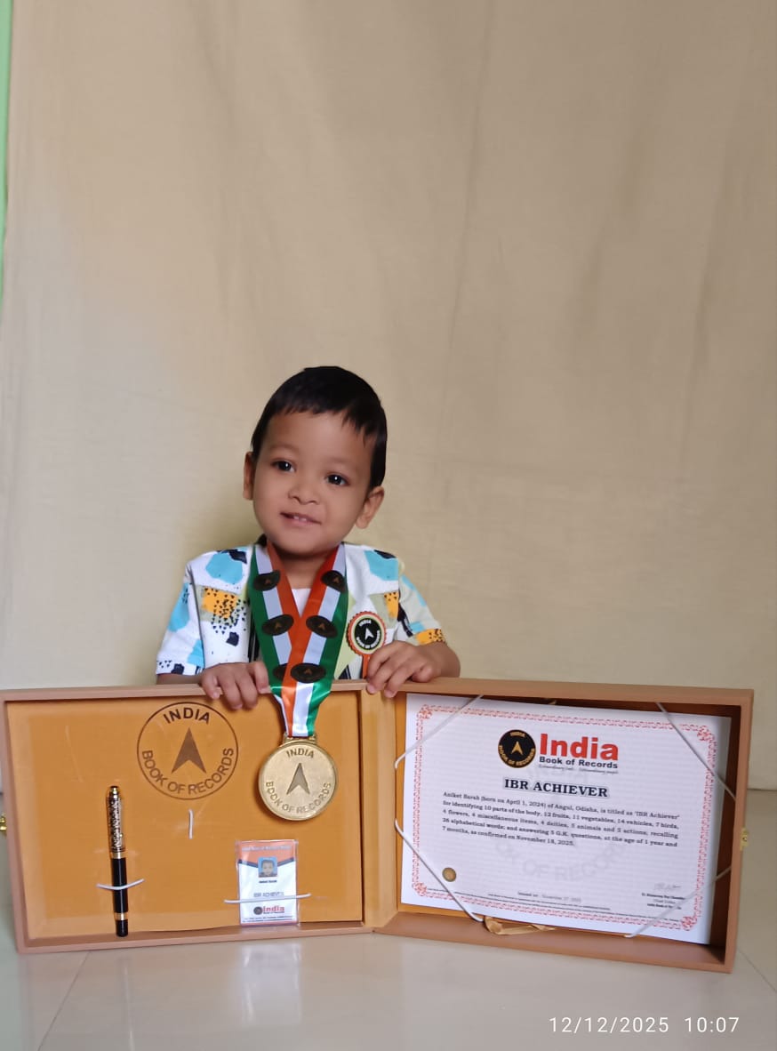 Jajpur Little boy Aniket Barah enters India book of records