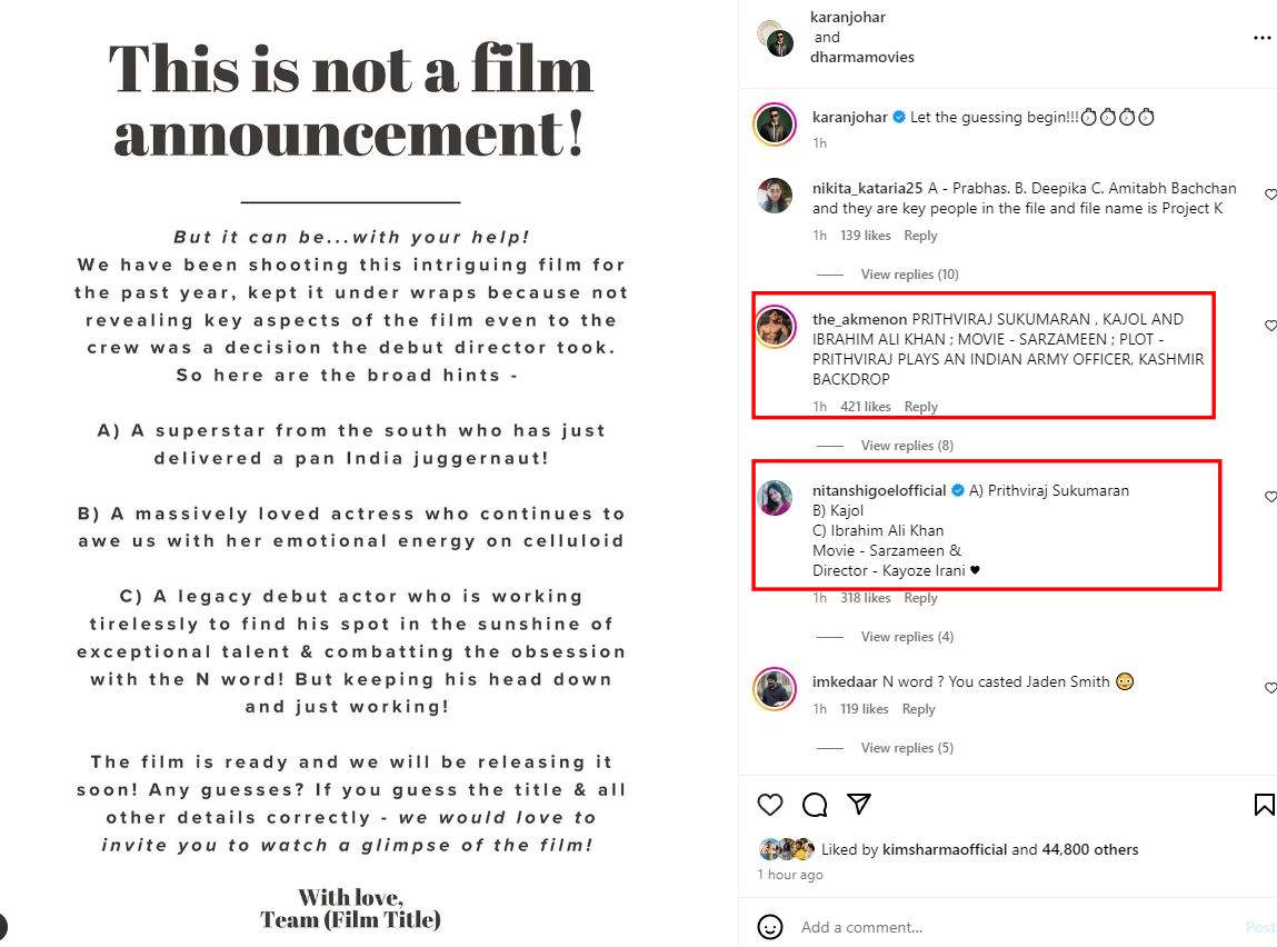 Karan Johar Teases Next Project, Netizens Decode Clues Pointing to Ibrahim Ali Khan's Debut