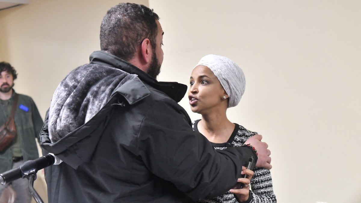 Man Sprays Unknown Substance On Rep. Ilhan Omar And Is Tackled At Minneapolis Town Hall