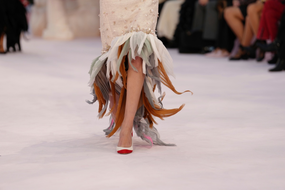 A model walks the ramp for Chanel at Paris Haute Couture Week