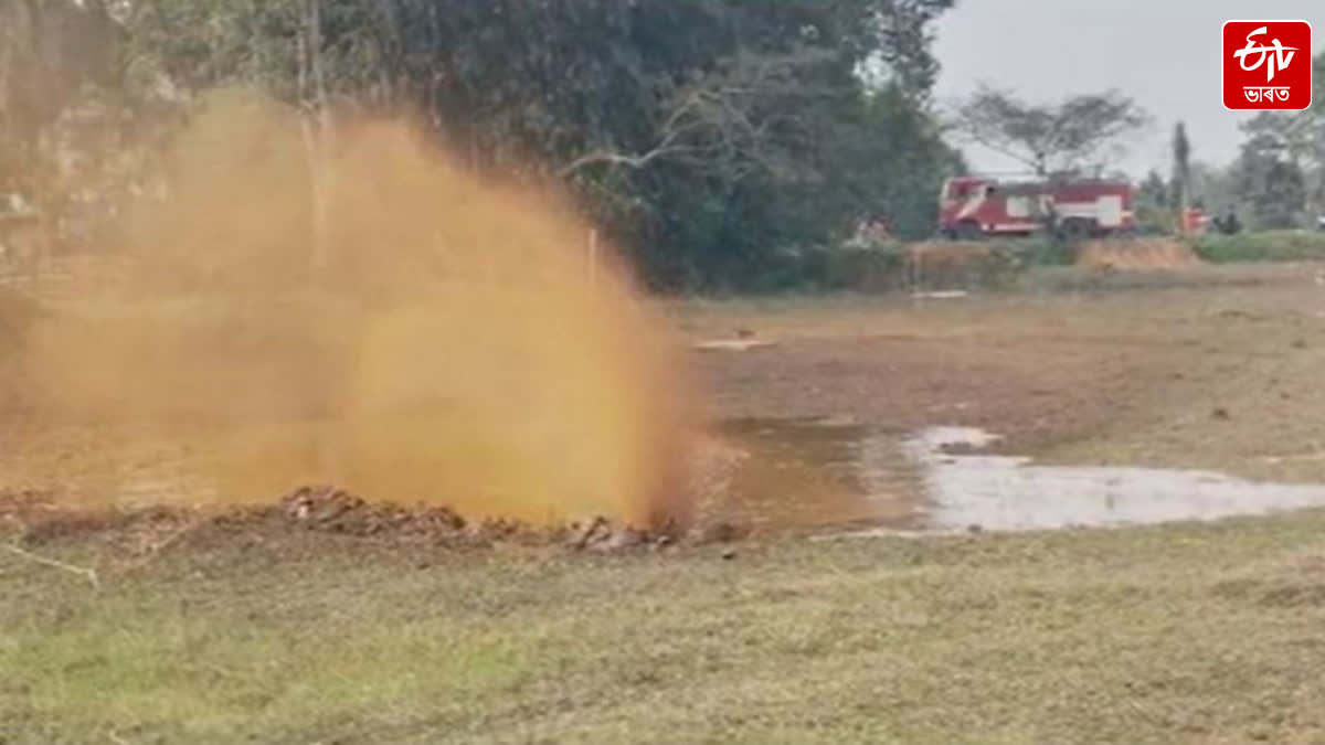 Crude oil spilled due to oil conduction leak at Makum in Tinsukia