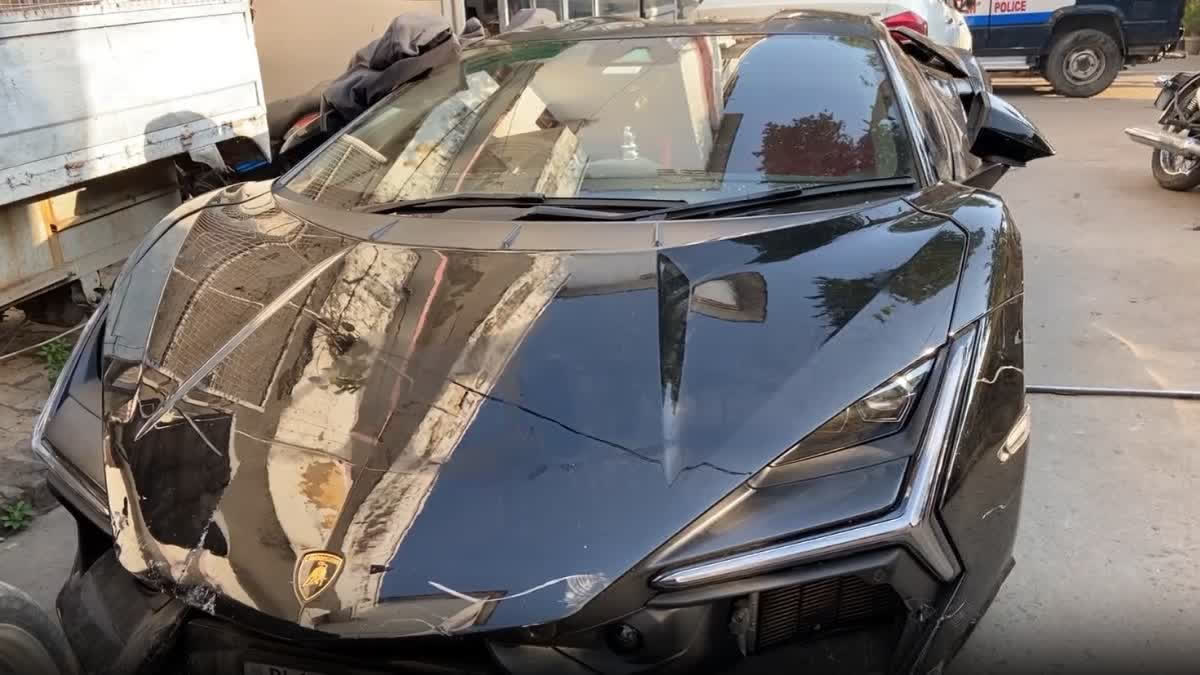 ಅಪಘಾತದ ಬಳಿಕ ವಶಕ್ಕೆ ಪಡೆಯಲಾಗಿದ್ದ ಲ್ಯಾಂಬೋರ್ಗಿನಿ ಕಾರು: 8.30 ಕೋಟಿ ರೂ. ಜಾಮೀನಿನ ಮೇಲೆ ಬಿಡುಗಡೆ Lamborghini will be released from the police station on a bail amount of Rs 8 crore 30 lakh