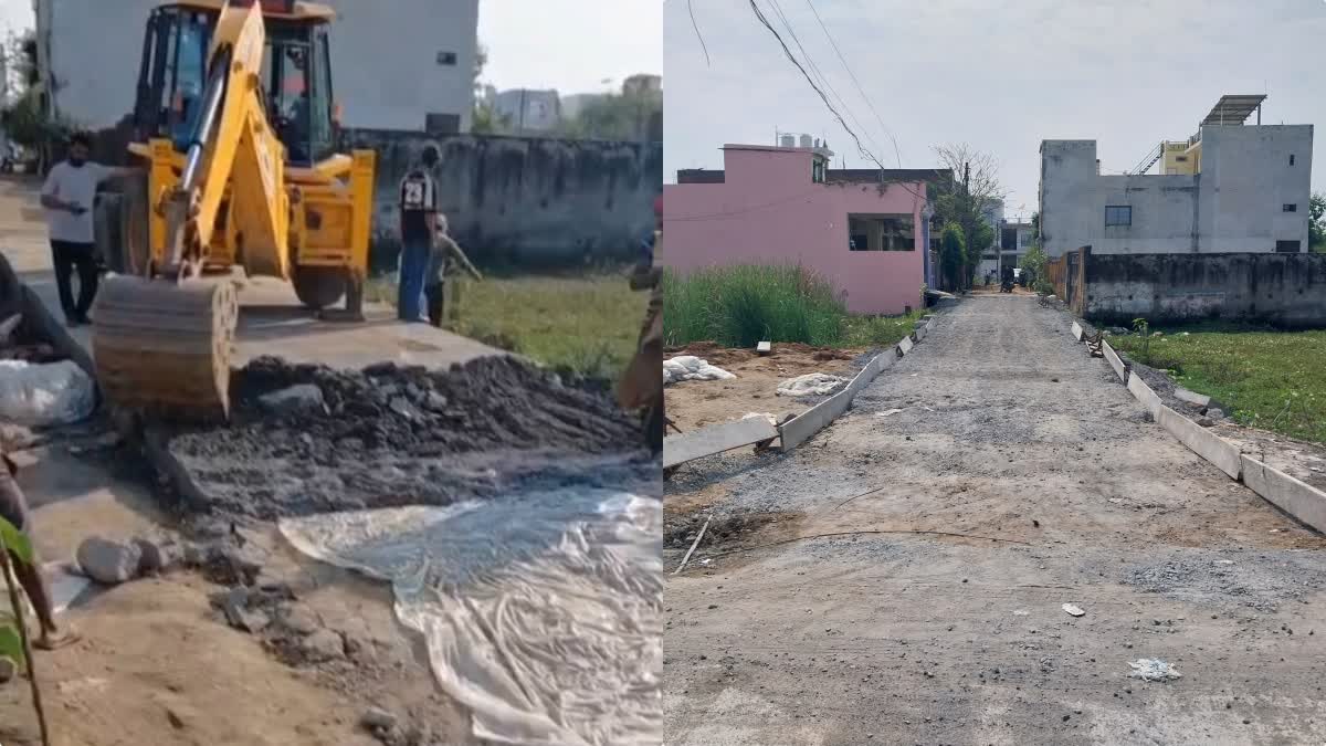 JABALPUR ROAD BULLDOZERED