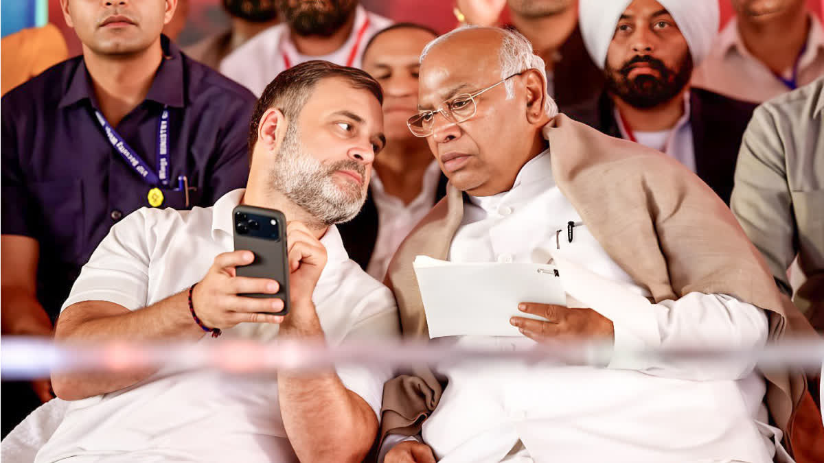 Congress President Mallikarjun Kharge and Lok Sabha LoP Rahul Gandhi in Punjab on February 28