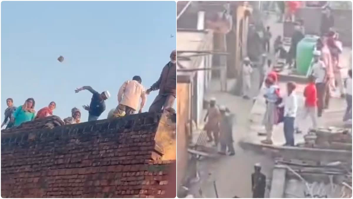 STONE PELTING BETWEEN TWO GROUPS