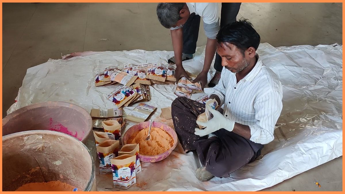 Faridabad Holi by natural gulal