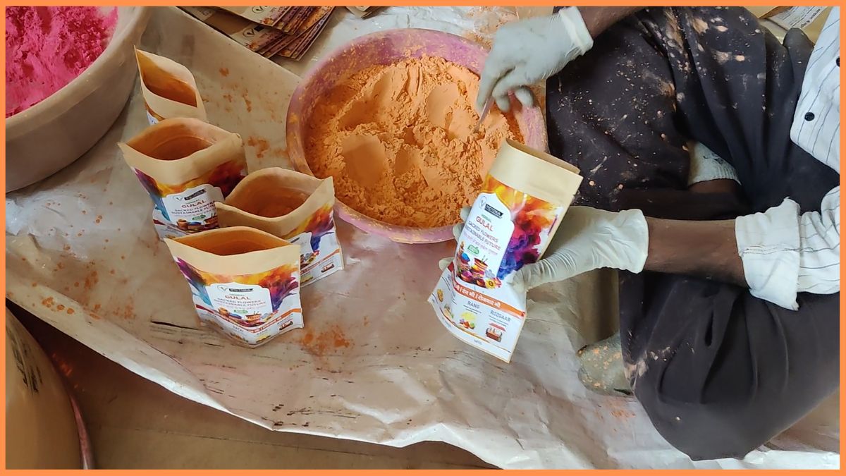 Faridabad Holi by natural gulal