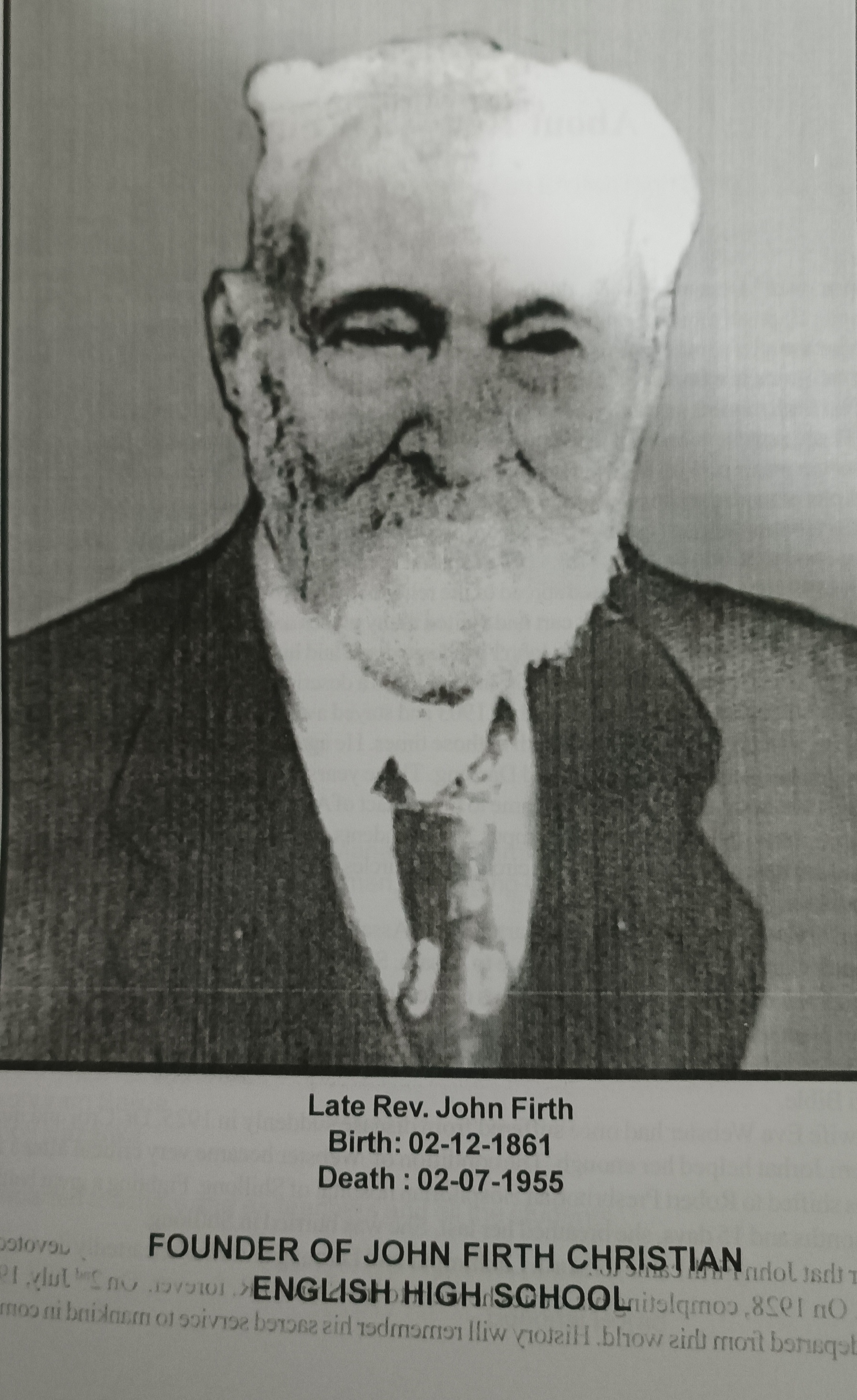 John Firth Christian English high school