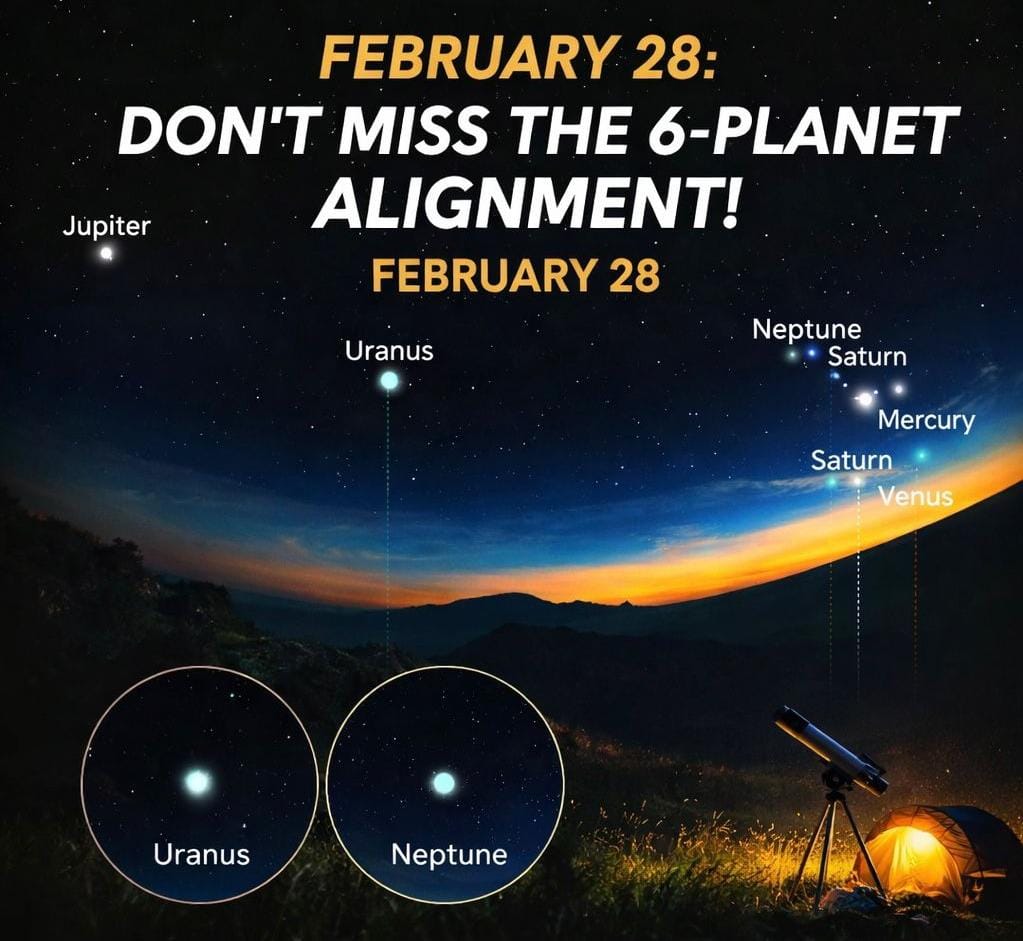 ಆಕಾಶದಲ್ಲಿ ಇಂದು ಸೂರ್ಯಾಸ್ತದ ನಂತರ ಗ್ರಹಗಳ ಮೆರವಣಿಗೆ