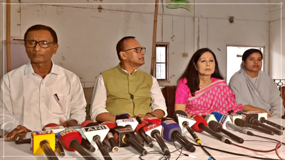 MP Pradyut Bordoloi and MLA Sibamoni Bora address press after attack in Nagaon
