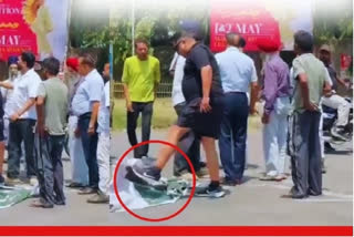 A scuffle ensued during a demonstration to protest the Pahalgam terror attack in Ludhiana on Sunday