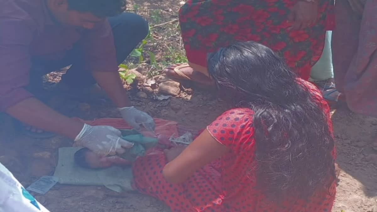Tribal Women Gave Birth to Baby Boy in Forest Areas While Traveling to Hospital